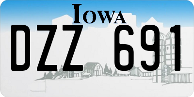 IA license plate DZZ691