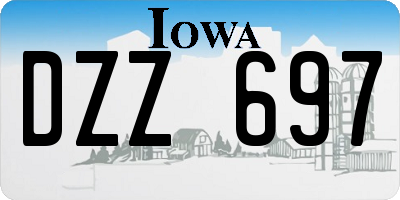 IA license plate DZZ697