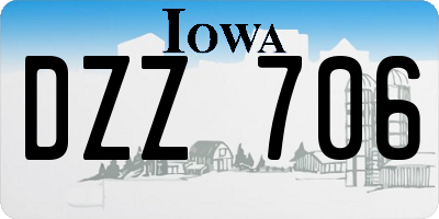 IA license plate DZZ706