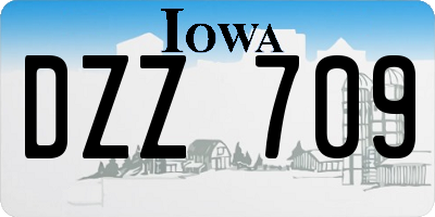 IA license plate DZZ709