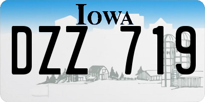 IA license plate DZZ719