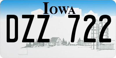 IA license plate DZZ722