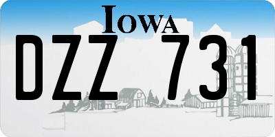 IA license plate DZZ731
