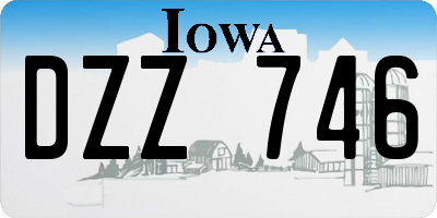 IA license plate DZZ746