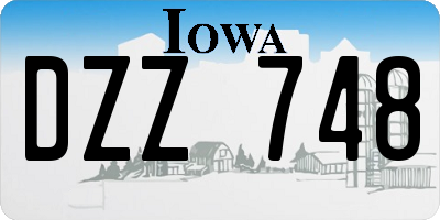 IA license plate DZZ748