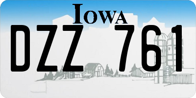 IA license plate DZZ761