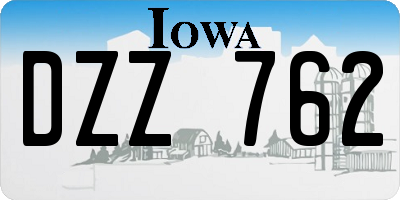 IA license plate DZZ762