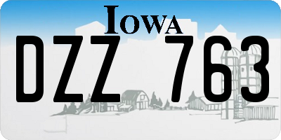 IA license plate DZZ763
