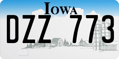 IA license plate DZZ773