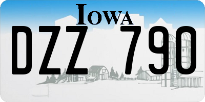 IA license plate DZZ790