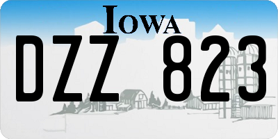 IA license plate DZZ823