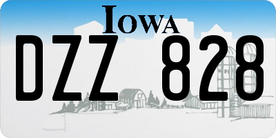 IA license plate DZZ828