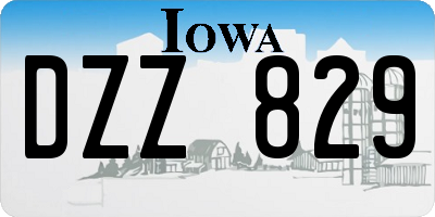 IA license plate DZZ829