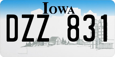 IA license plate DZZ831