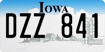 IA license plate DZZ841