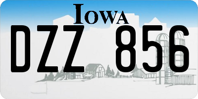 IA license plate DZZ856