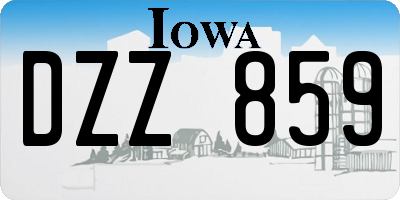 IA license plate DZZ859