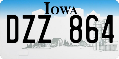 IA license plate DZZ864