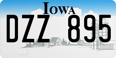 IA license plate DZZ895