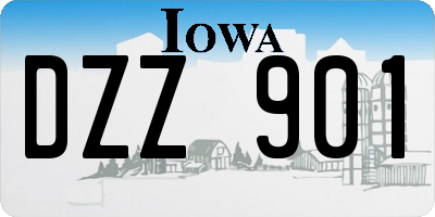 IA license plate DZZ901