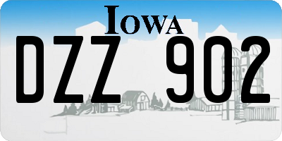 IA license plate DZZ902