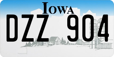 IA license plate DZZ904