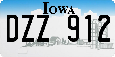 IA license plate DZZ912