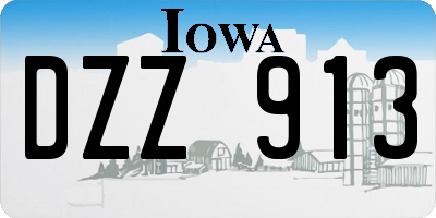 IA license plate DZZ913