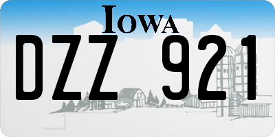 IA license plate DZZ921