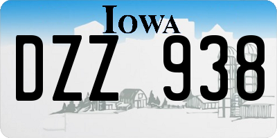 IA license plate DZZ938