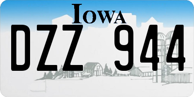 IA license plate DZZ944