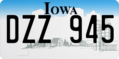 IA license plate DZZ945