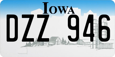 IA license plate DZZ946