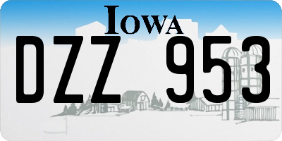IA license plate DZZ953