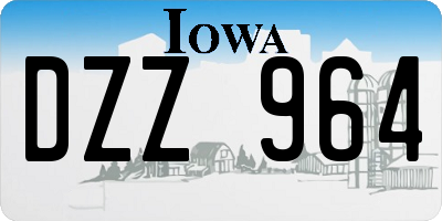 IA license plate DZZ964