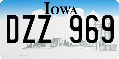 IA license plate DZZ969