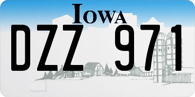 IA license plate DZZ971