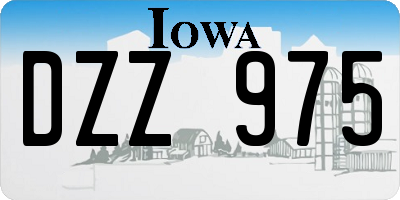 IA license plate DZZ975