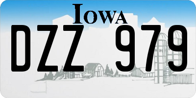 IA license plate DZZ979
