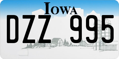 IA license plate DZZ995