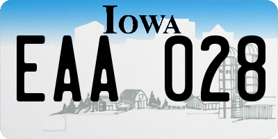IA license plate EAA028