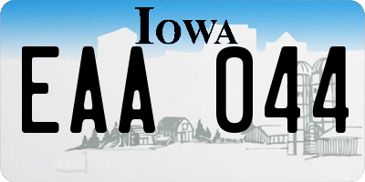 IA license plate EAA044