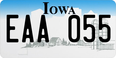 IA license plate EAA055