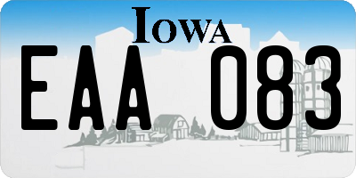 IA license plate EAA083