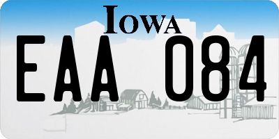 IA license plate EAA084