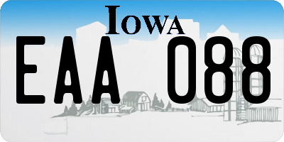 IA license plate EAA088
