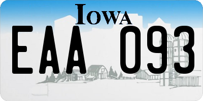 IA license plate EAA093