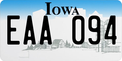 IA license plate EAA094