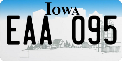 IA license plate EAA095
