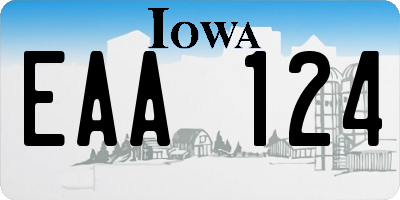 IA license plate EAA124